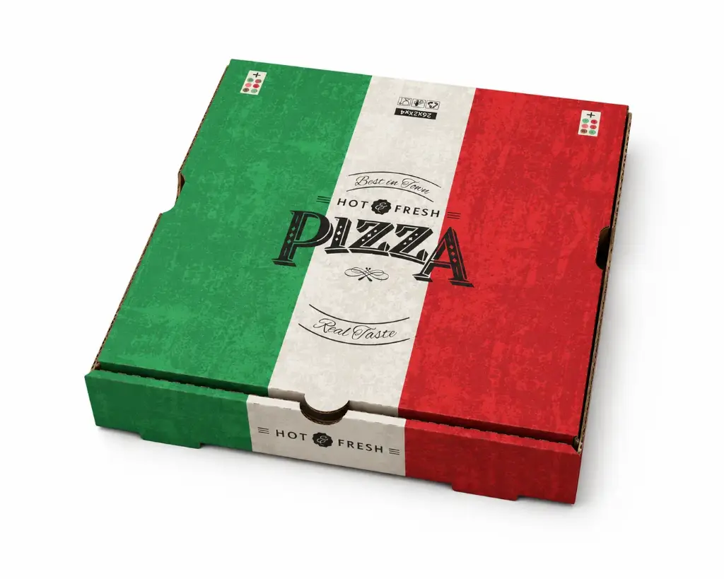 BOITE PIZZA "ITALIE" 26CM X100PCS