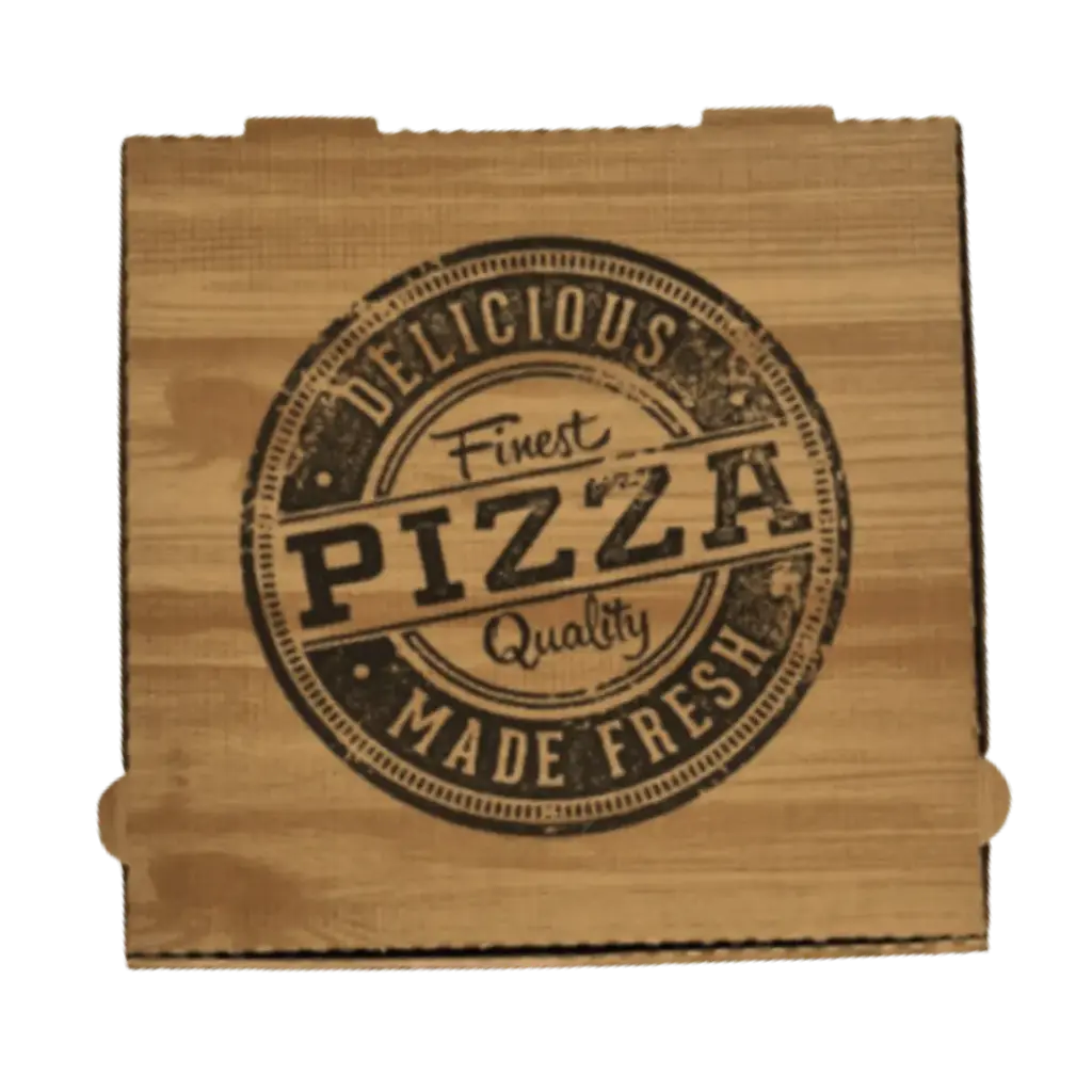 BOITE PIZZA MARRON "DELICIOUS" 40CM X50PCS 