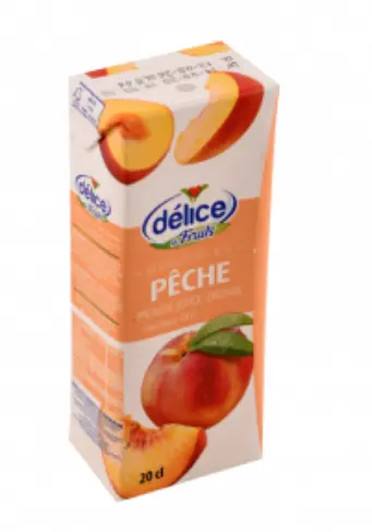 JUS PECHE MINI BRIQUE 20CL X6 DELICE 
